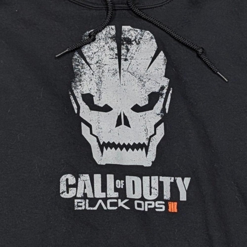 Call of Duty Black Ops III Hoodie Mens Medium Black Graphic Gaming Sweatshirt